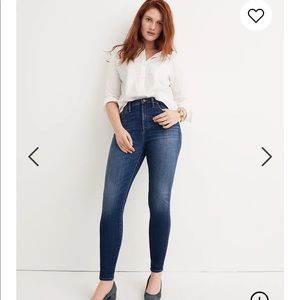 Madewell 10" High-Rise Skinny Jeans Sz 29 NEW TAGS